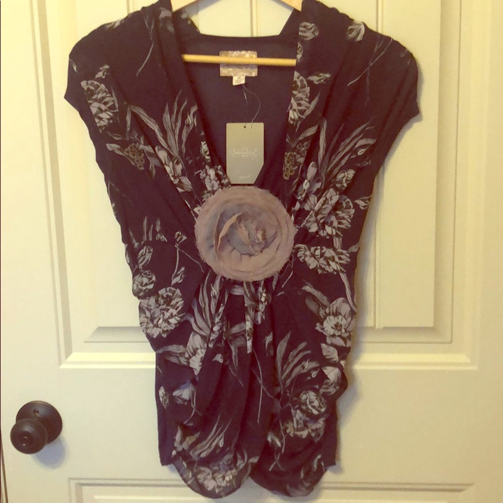 Anthropologie Deletta Purple Top